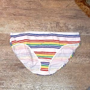 High leg hipster rainbow stripe panties new cacique brand